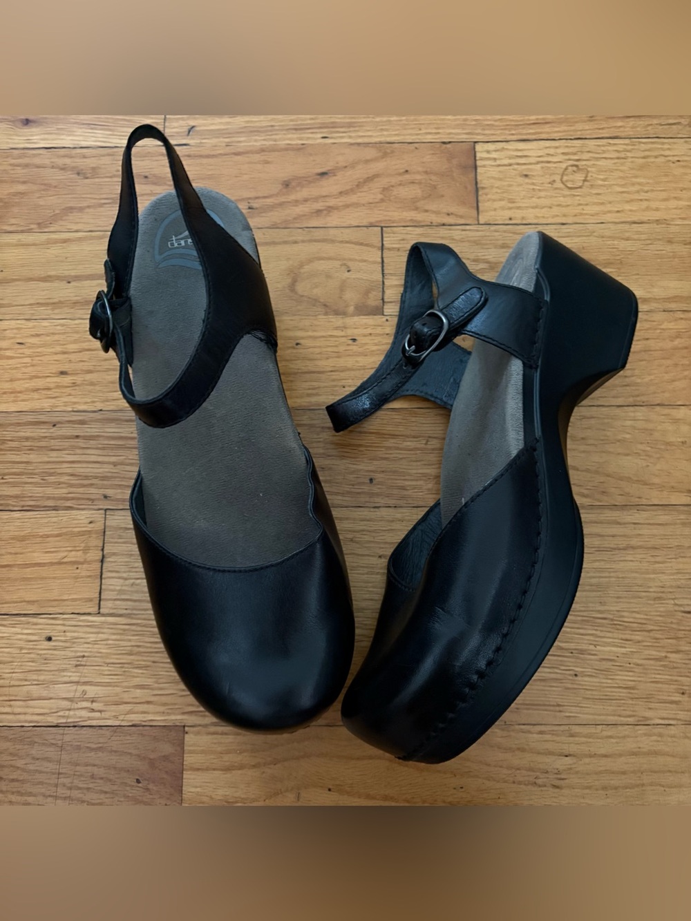 Dansko Black Mary Jane Clogs Size 12